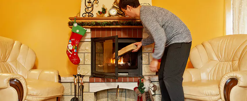 Rusted Metal Fireplace Restoration in Vista, California
