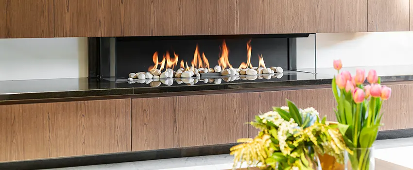 Double-height Fireplace Design Refurbishment in Vista, California